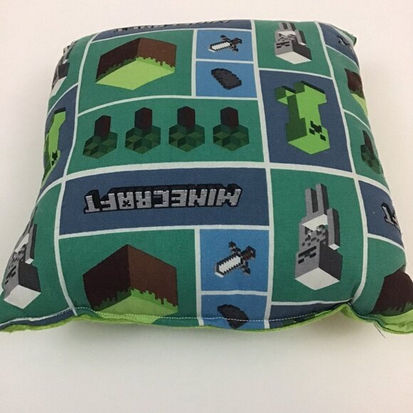 Minecraft Small Decorative Kids Bedroom Throw Pillow Creeper Skeleton Block - Picture 3 of 7